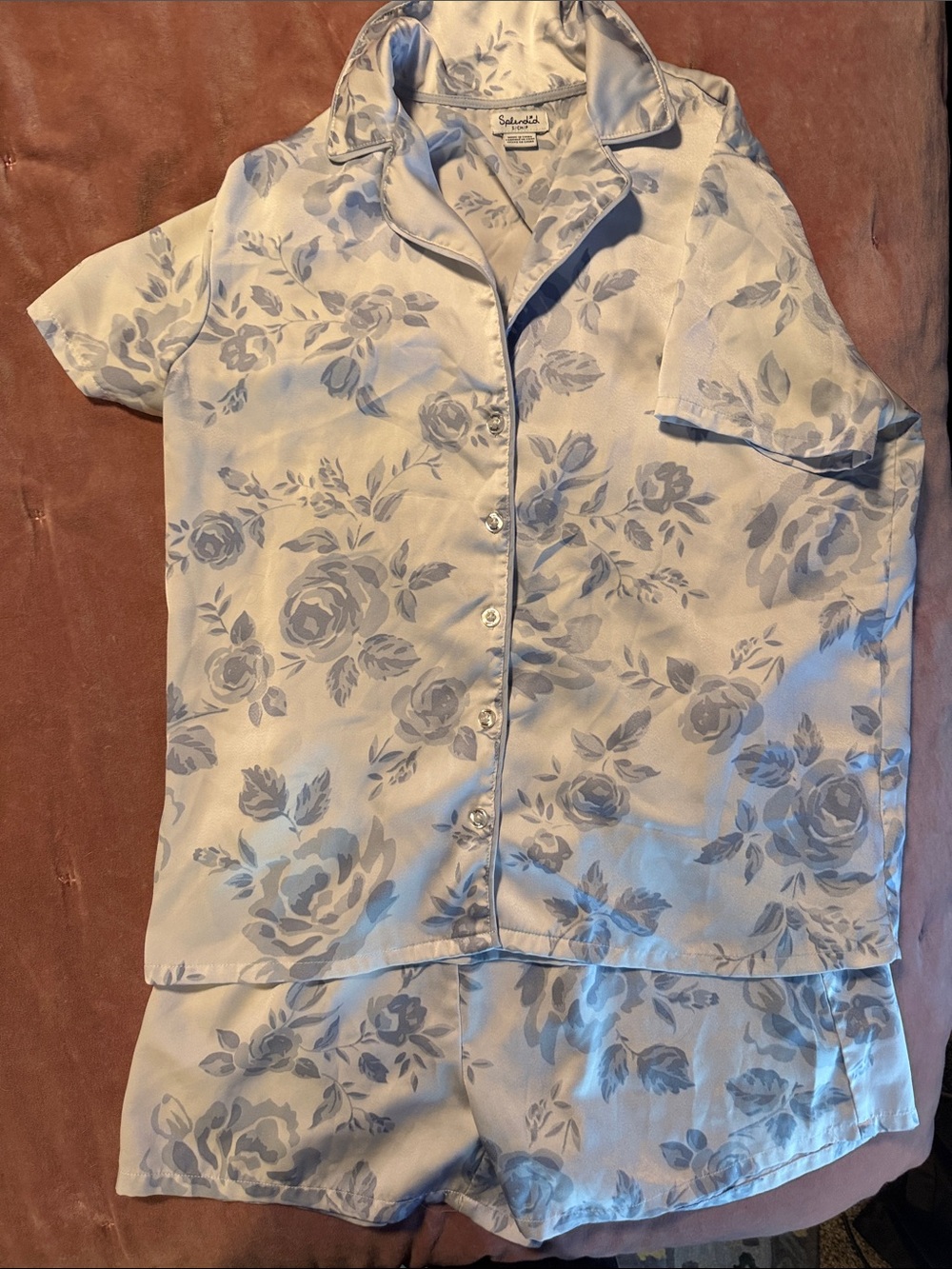 Splendid Kids Blue Floral Short Pajama Set